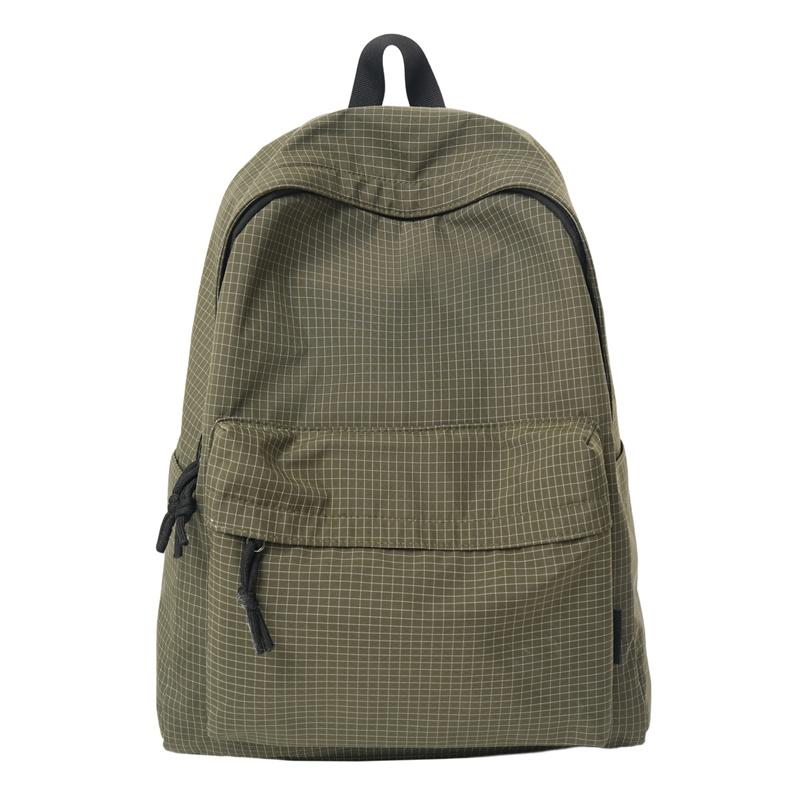 Школьный рюкзак для ученика средней школы Клетчатый дорожный рюкзак зелёный
