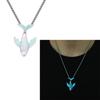 Luminous Whale Pendant Necklace Glow In The Dark Long Necklace Adjustable Stainless Steel Chain Pendant Necklace
