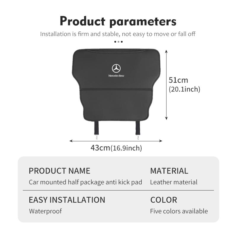 GLC GLB Car Seat Back Storage Anti-wear Backrest Anti-kick Pad Accessories For Mercedes Benz W202 W212 W126 W140 W168 W177 CLS