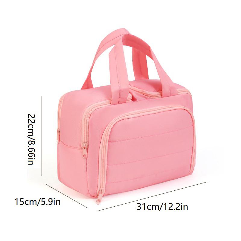 Borsa Trucco Grande Capacità Doppia Apertura Borsa Portaoggetti Varie da Viaggio da Donna Organizer Portatile Pochette per Cosmetici Beauty Case