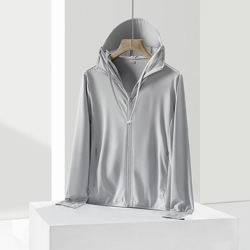 Sunscreen clothes for men and women, light and cool coats in summer, running sports, quick-drying and breathable ice silk skin clothes