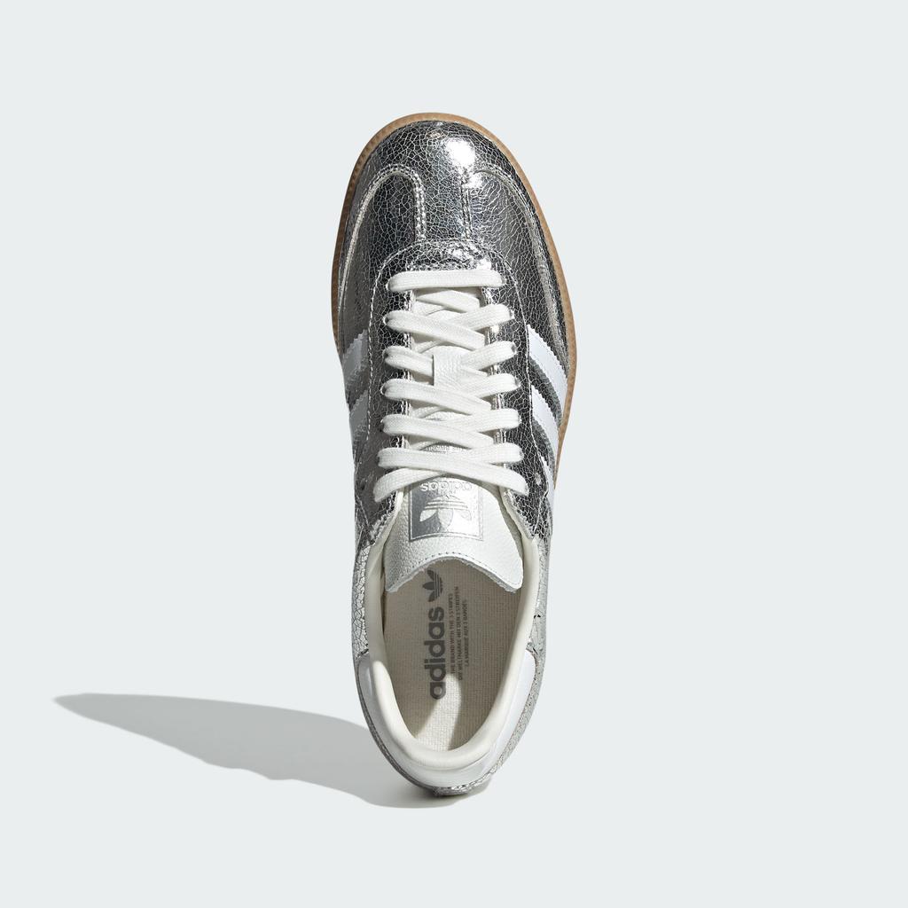 adidas Samba OG Silver Metallic Cracked Leather (Women's)