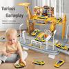 Multifunctional Police Building Blocks Set with Vehicle Launcher and Urban Rail Parking Garage