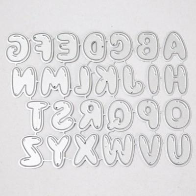 Crafts Embossing Dies 26 A-Z Alphabets Border Metal Cutting Dies Stencils for Making Scrapbooking