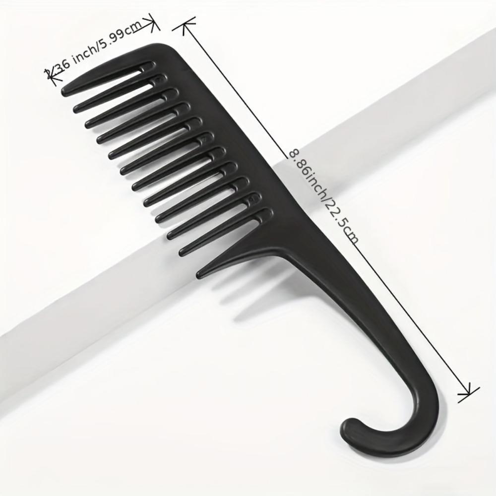 Exquisite Wide Toothed Comb - 1 Hook Shaped for Curly Hair, Wet Use, Wigs - Soft and Effective for Thick, Dry, Wavy Styles