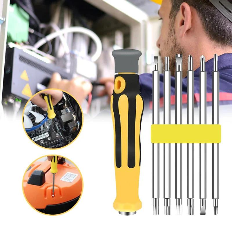 6 In 1 Screwdriver Set Precision Magnetic Screwdriver Set Hexagonal Plum Y-shaped U-shaped Triangle Repair Hand Tools Kits