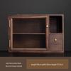 Yipan Black Walnut Tea Set Storage Display Cabinet