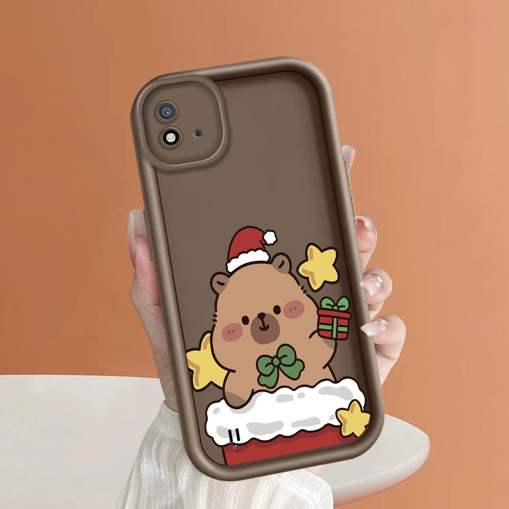 Soft Silicone Square Ladder Printing Pattern Phone Casing Full Cover Camera Shockproof Protection Rubber Case for OPPO Realme