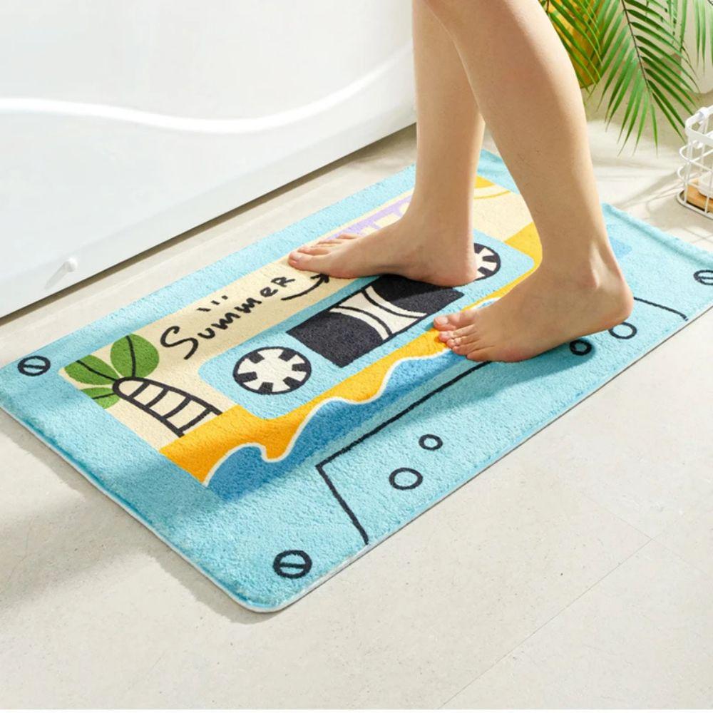 Cute Cartoon Floor Mat for Home Bathroom, Water-absorbing and Wear-resistant Floor Mat for Entrance, Bedroom Home Decoration