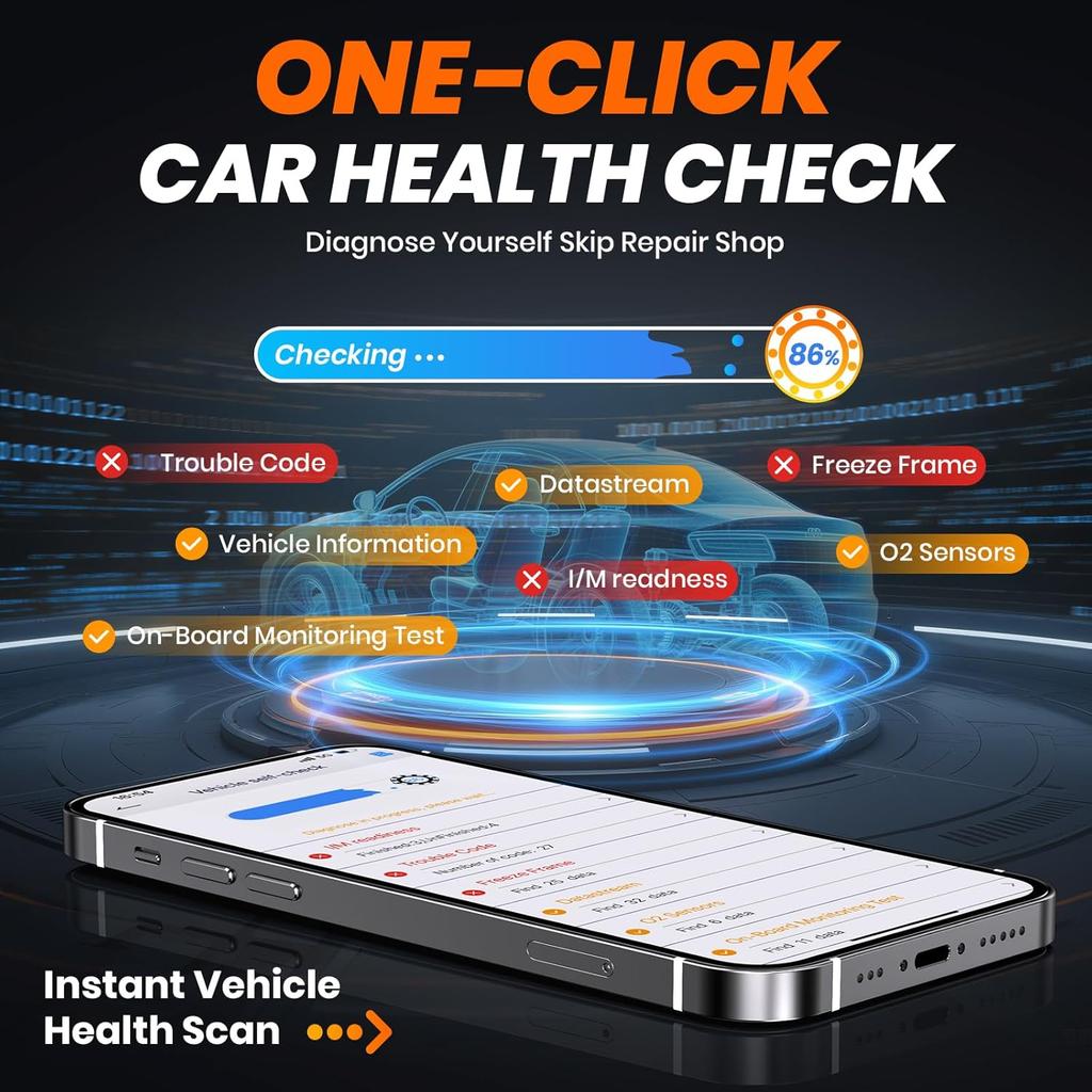 (Upgraded AD310) ANCEL AD310BT OBD2 Scanner Bluetooth - Check Engine Code Reader, Escaner Automotriz With Premium App On IOS & Android, Car