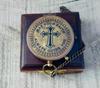 Brass Compass Nautical Antique Vintage Pocket Gift Vintage Maritime Marine