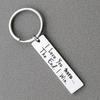 Stainless Steel 'I Love You More' Keychain - Valentine's Day Gift Pendant