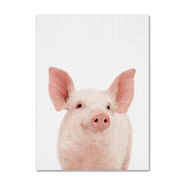 Koala, králík, veverka, slon, plátno, plakát pro dětský pokoj, nástěnný obrázek, tisk zvířat, plátno, malba, severský dětský pokoj