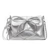 Trendy New High-value Ballet Style Bow Pleated Underarm Bag Casual Chain Messenger Bag Women