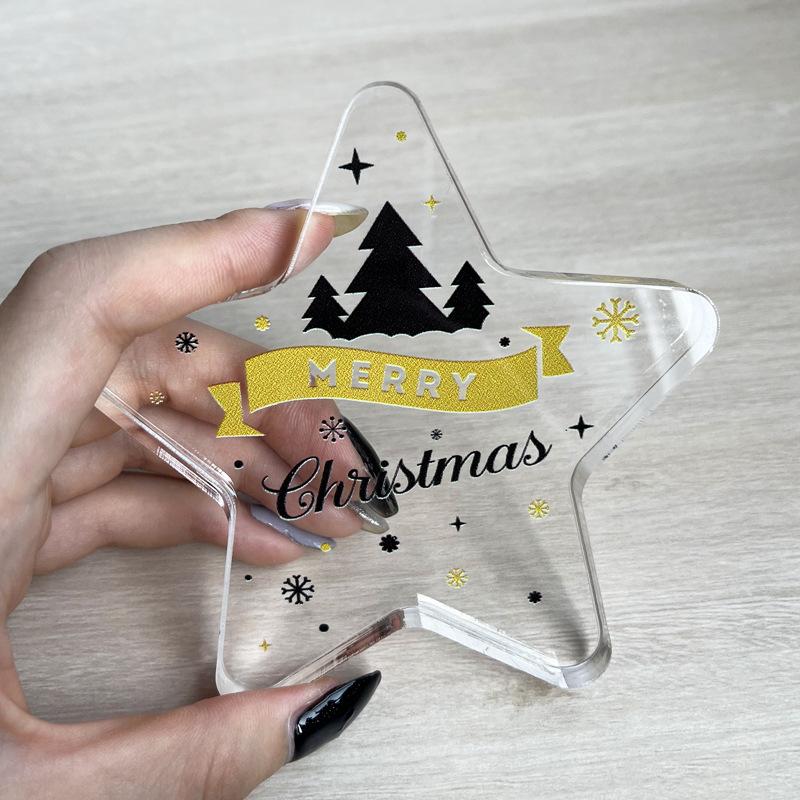 Pentagramm Klares Acryl Geschenk für Freunde und Familie Schlafzimmer Schreibtisch Verschönerung Ornamente