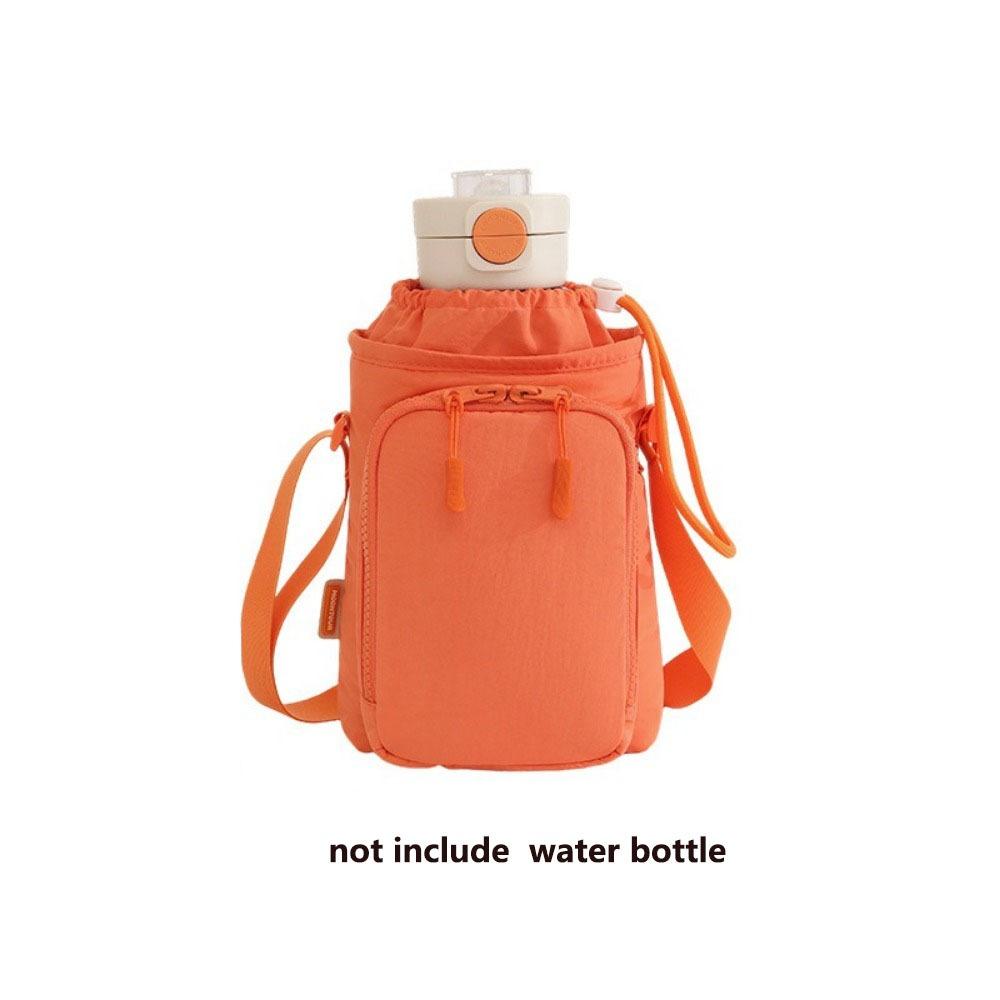 Adjustable Shoulder Strap Sports Water Bottle Bag Protective Cover Phone Pocket Bottle Storage Bag Crossbody Hands-Free