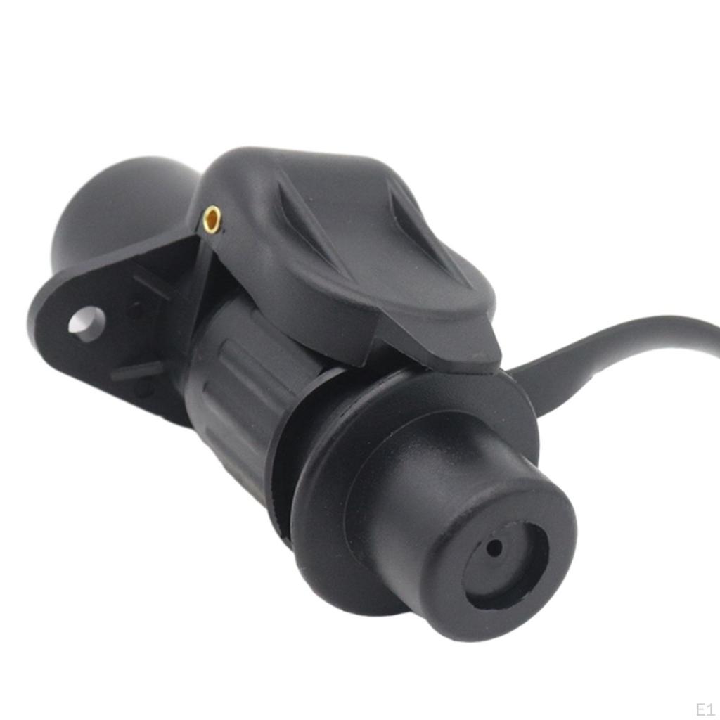 Trailer Plug Adapter 3 Pin Round Motorhome Power Cord Socket Connector Car Accessories for Durable
