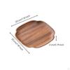 Bandeja de Madera de Nogal Tallada Decorativa para Mesa de Café Plato Corazón