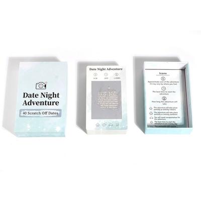 40 Date Ideas Card Games for Couples Date Night 12*8cm - Unique Date Deck Scratch Off Cards, Great As Gifts for Boyfriend