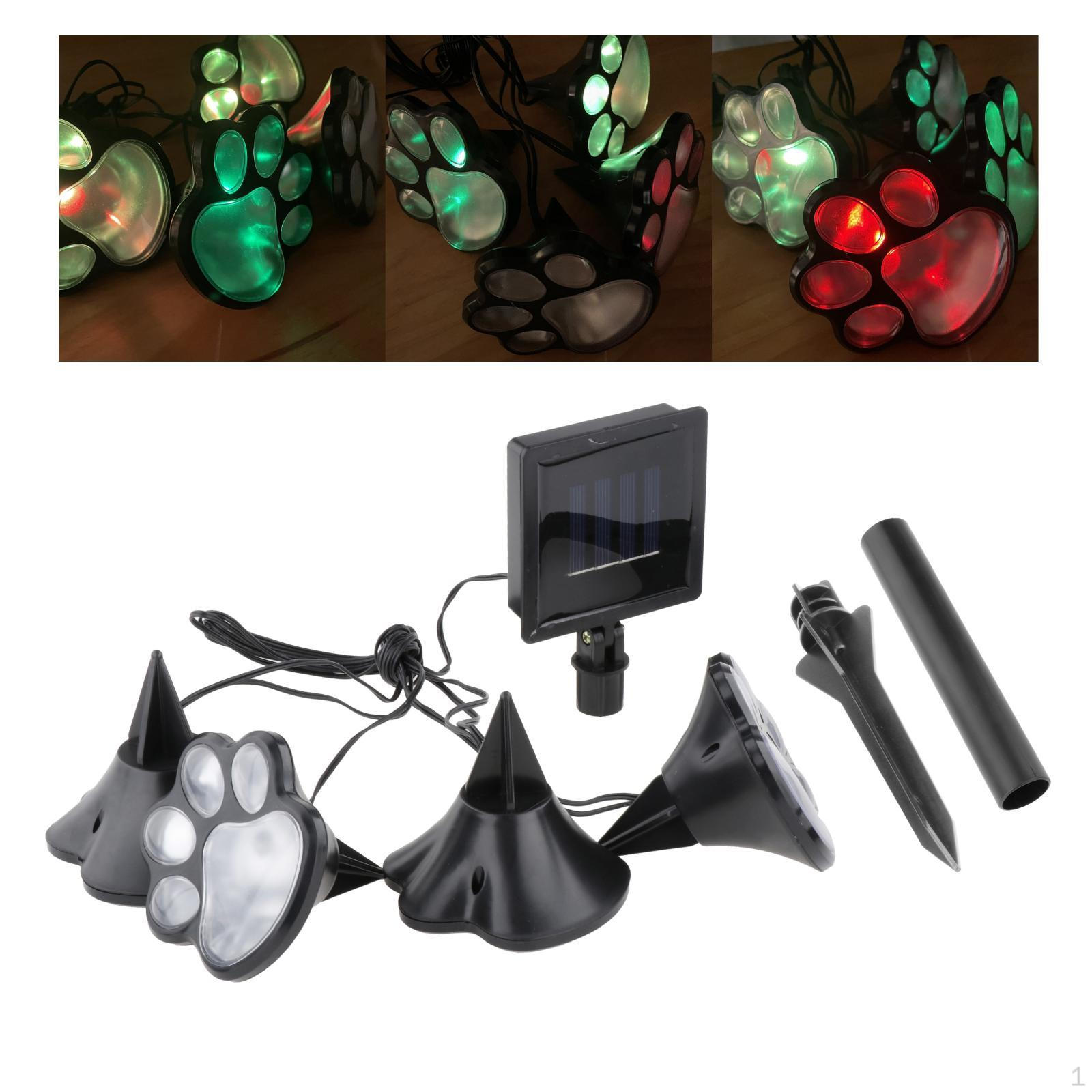 

Светильники с принтом лап животных, Лампа для лужайки, Лампа для кошек, Щенков, Лампа для дорожки, Наружный декор Colorful Light