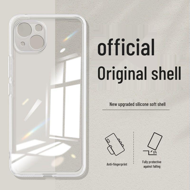

Apple 14 Plus Liquid Silicone Case - Full Coverage, Drop Protection, Solid Color, Simple Style, Skin-Friendly, High-End Feel Apple 14 Plus прозрачный