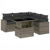VidaXL Garden Lounge Set 6 Pcs with Grey Cushions Wicker 3267270