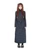 Catharsis Check Belted Elastic Long Skirt Green One Size