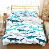 Bedclothes Free Shipping Bedding Set Shark 3D Bed Cover Set And Pillowcases Dekbedovertrek King Size Twin Bedding Set