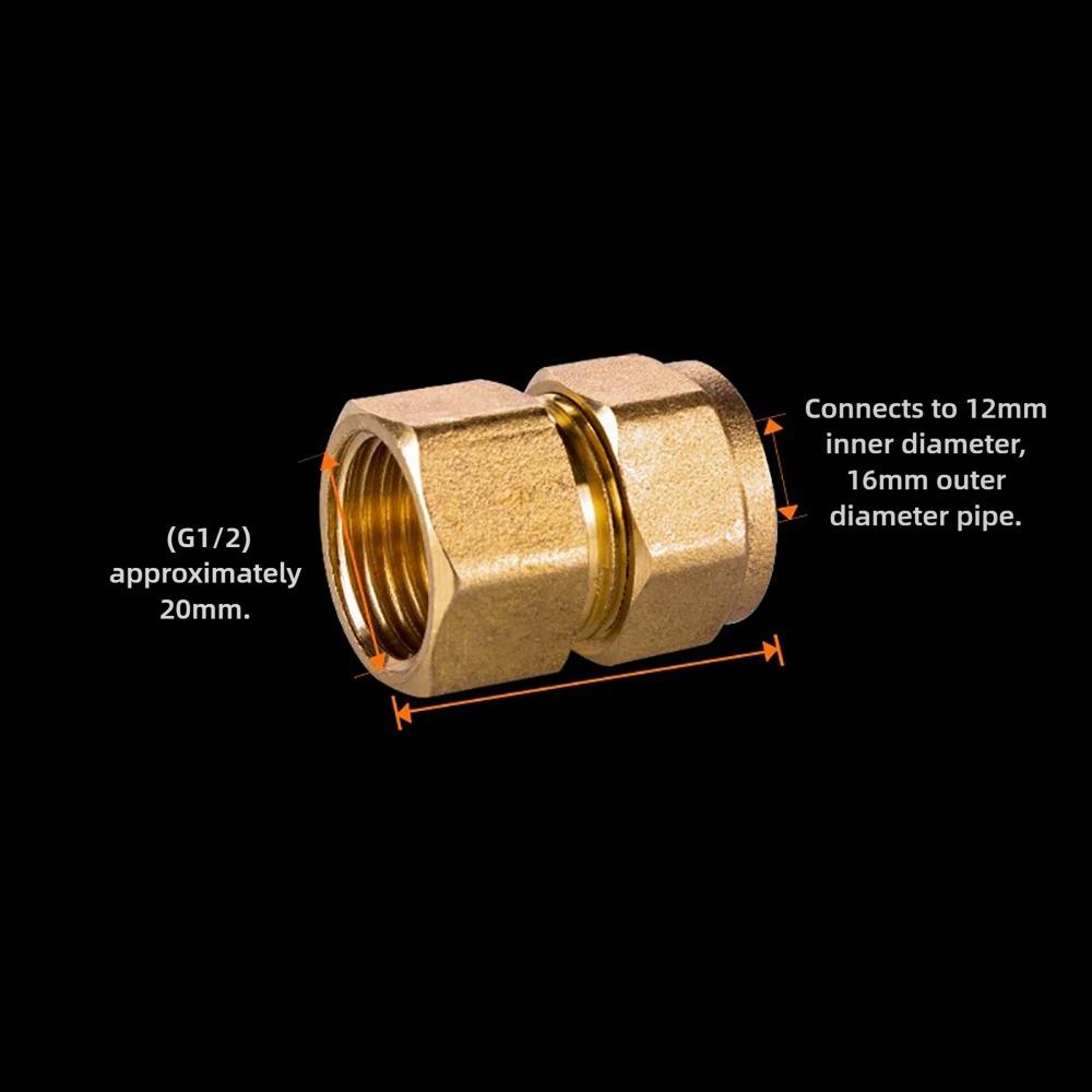 New Male/Female Thread Brass Pipe Fitting 2/3 Ways 1216 Pipe Connectors Copper Connectors Solar Water Heater