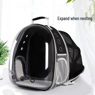 Transparent Portable Pet Backpack - Breathable Double Shoulder Travel Carrier for Cats