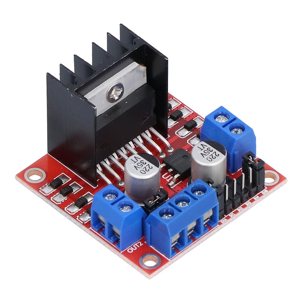 Motordriverkort Dobbeltkanal H-bro PCB Elektrisk komponent L298N DC 5V35V