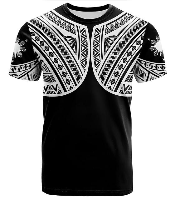Nové 3D tričko s potiskem vlajky Filipín Erb Filipín Duchovní totem Grafická trička pro muže Vintage top