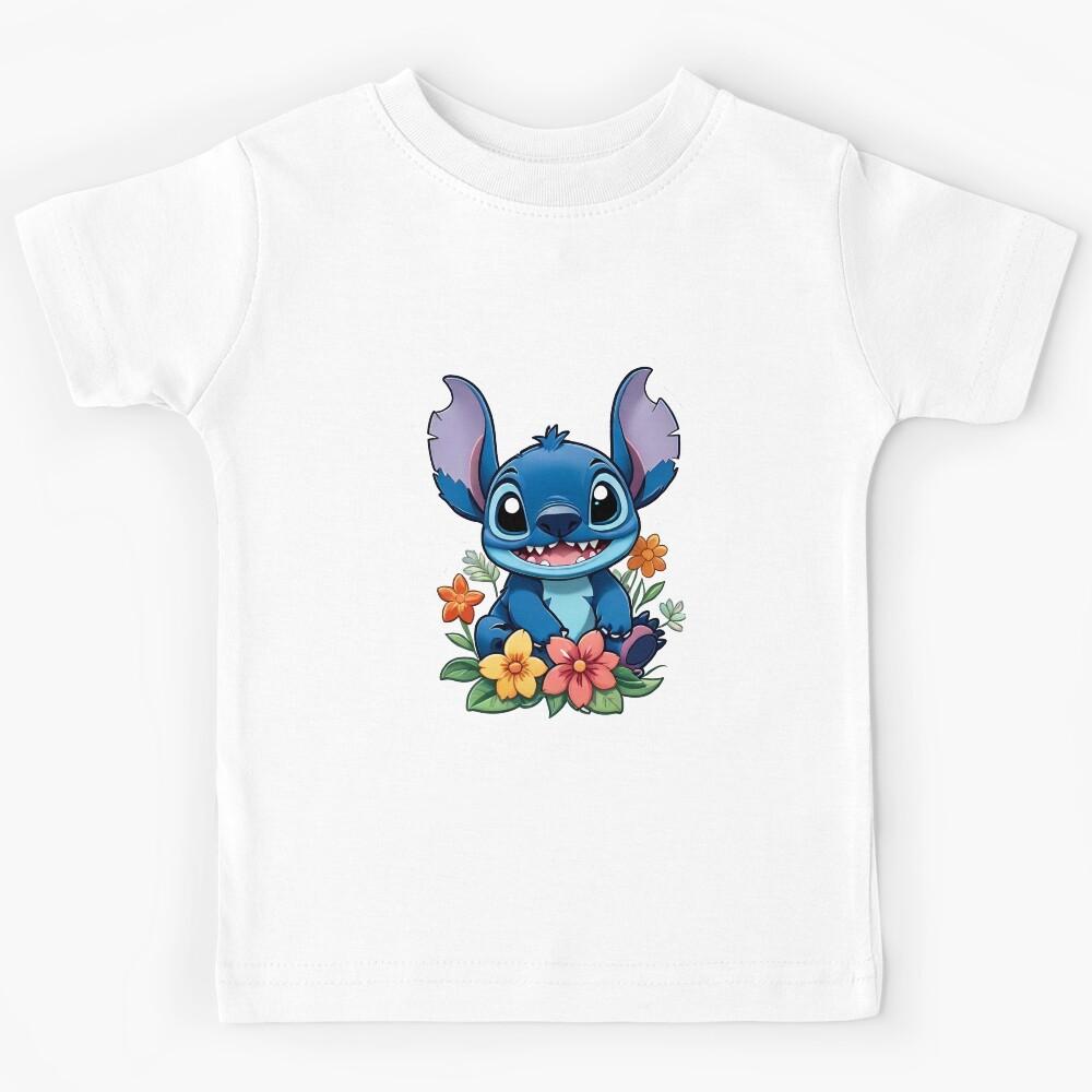 Stich with flowers Kids T-Shirt 100