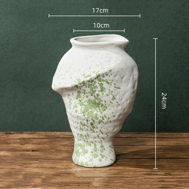 Keramikvase Handgefertigt Grobkeramik Blumenvase Keramik Handwerk Blumenarrangement Zubehör Heimdekoration