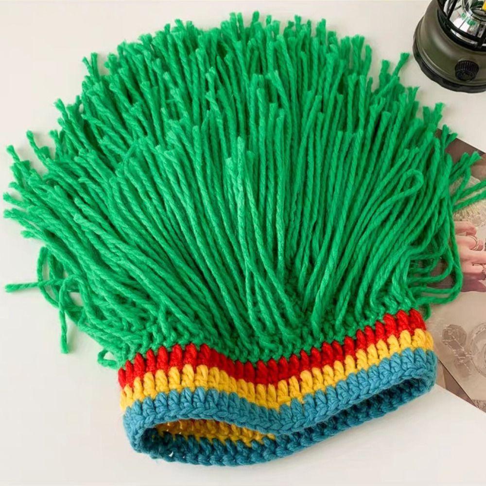 Thick Reggae Dreadlocks Knitted Hat Synthetic Hair Braid Hat Hip Hop Beanie Balaclava