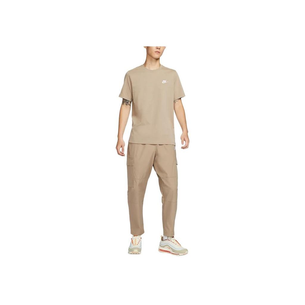 Nike Sportswear Club Soft Comfortable Casual Short Sleeve T-Shirt Men Tops Khaki AR4999-248