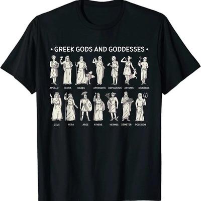 Greek Gods And Goddesses Ancient Mythology Olympus Pantheon Art Unisex T Shirt