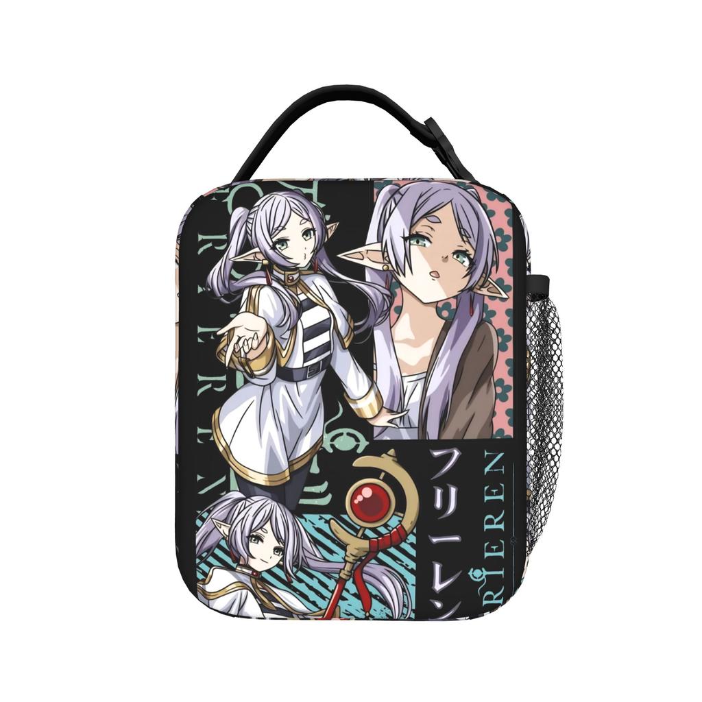 Frieren Himmel Insulated Lunch Bag High Capacity Sousou No Frieren Reusable Thermal Bag Tote Lunch Box Work Outdoor Food Bag