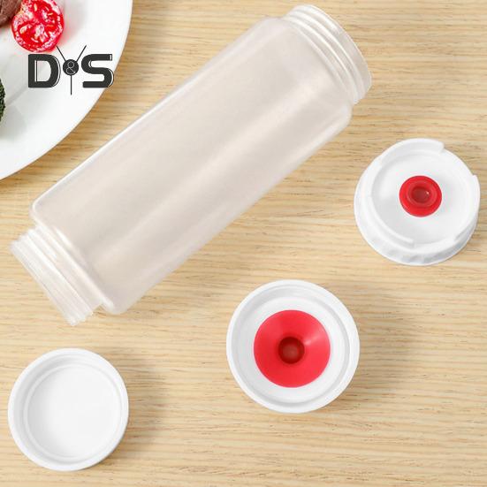 Gewürzspender, Quetschflasche für Soßen, große Kapazität, wiederverwendbarer Gewürzbehälter, Doppelkopf-Küchenwerkzeug für Flüssigkeiten und Soßen