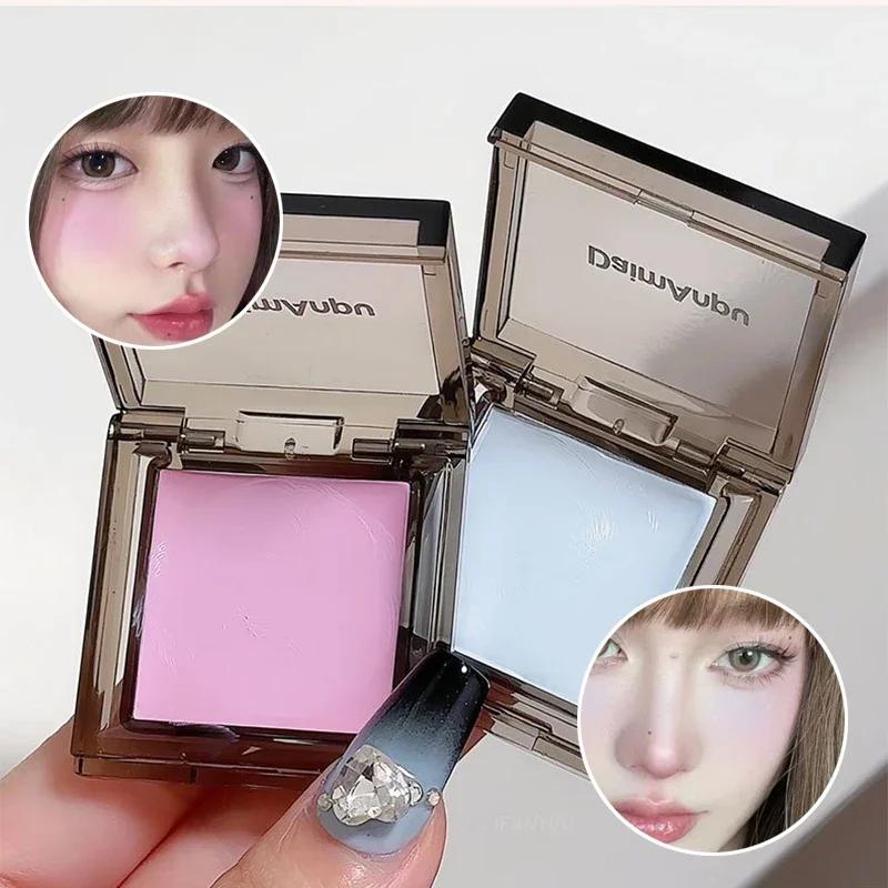 Paleta de Blush Cremoso Monocromático À Prova D'Água Hidratante Maquiagem Blush Mud Cream Cheek Matte Peach Rouge Contour Tint Cosmetics