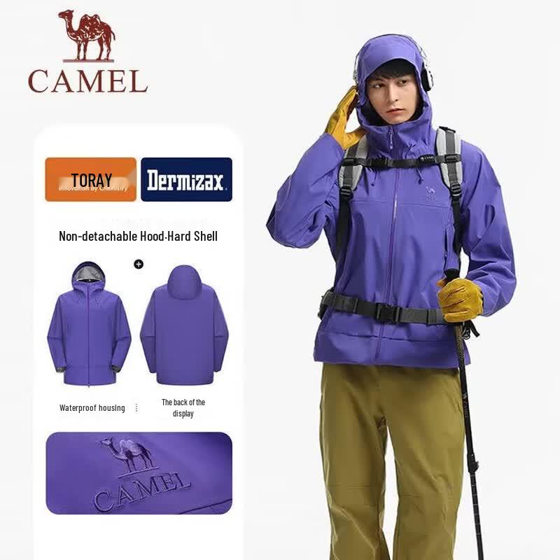Camel Men's 3L Hardshell Waterproof Hiking Jacket