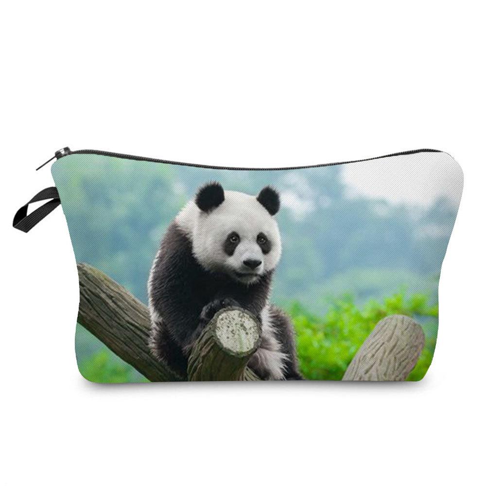 Women  Panda Print Cosmetic Bag Toiletries Organize Travel Storage Case KTB