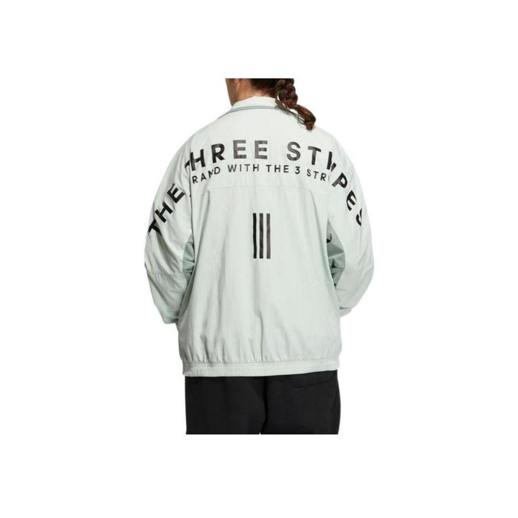 adidas Men's Oversized Fit Woven Jacket Linen Green IA9427