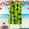 Green Creepy Eyes Pattern Towel Beach Towel Quick-drying for Travel Outdoor Sports Jogging Beach and Swimming