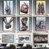 Street Graffiti Canvas Art Print Perfume Couple Holding Hands Painting Living Room Art Poster for Home Wall Decor Decoration