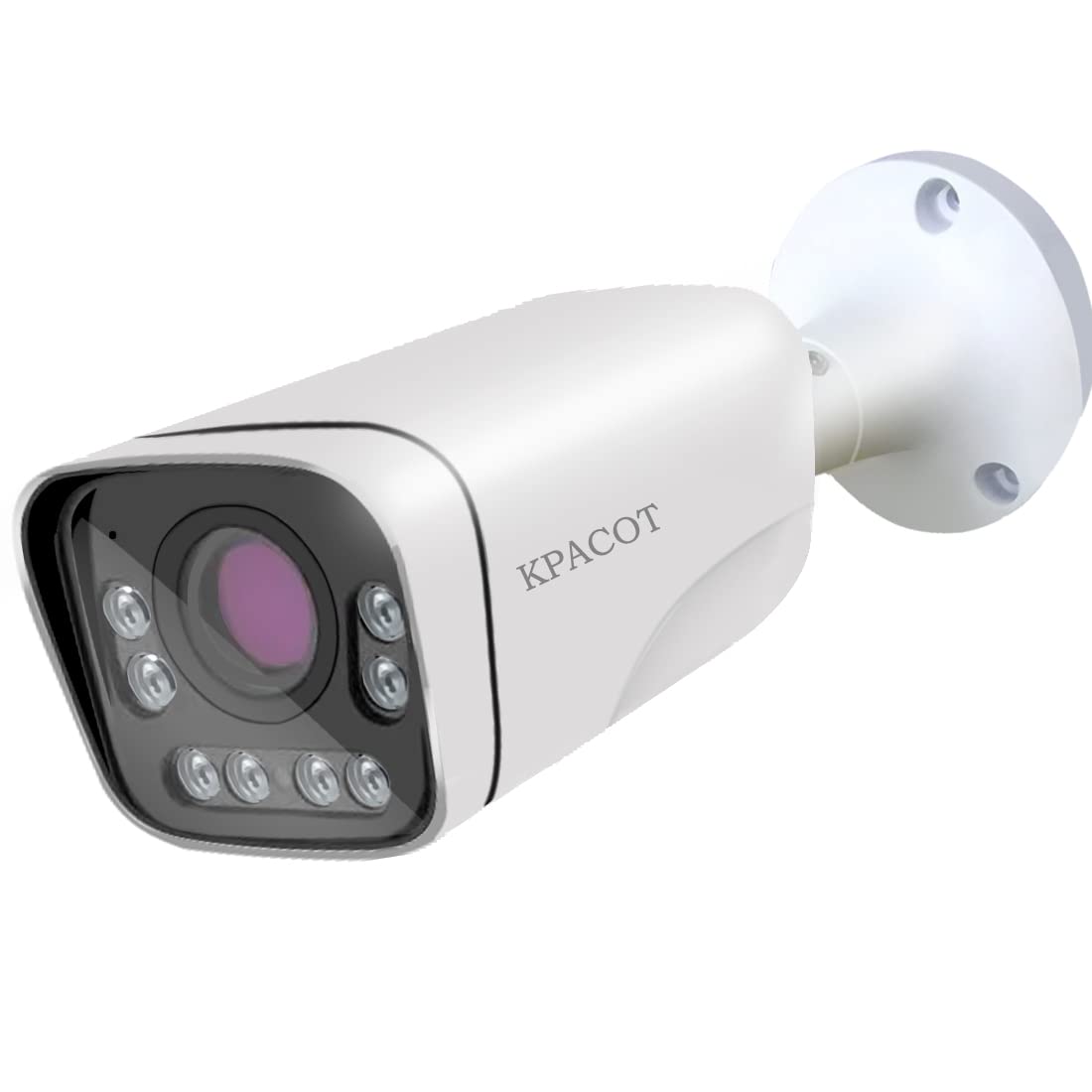 

KPACOT Безпека Зовнішнє Провідне Спостереження 2 Мільйони 5-кратний Оптичний Пульт Дистанційного Керування AHD Ширококутний 4 в 1 Ультра HD Аналоговий Інфрачервоний Автоматичний Металевий Для Зовнішнього та білий