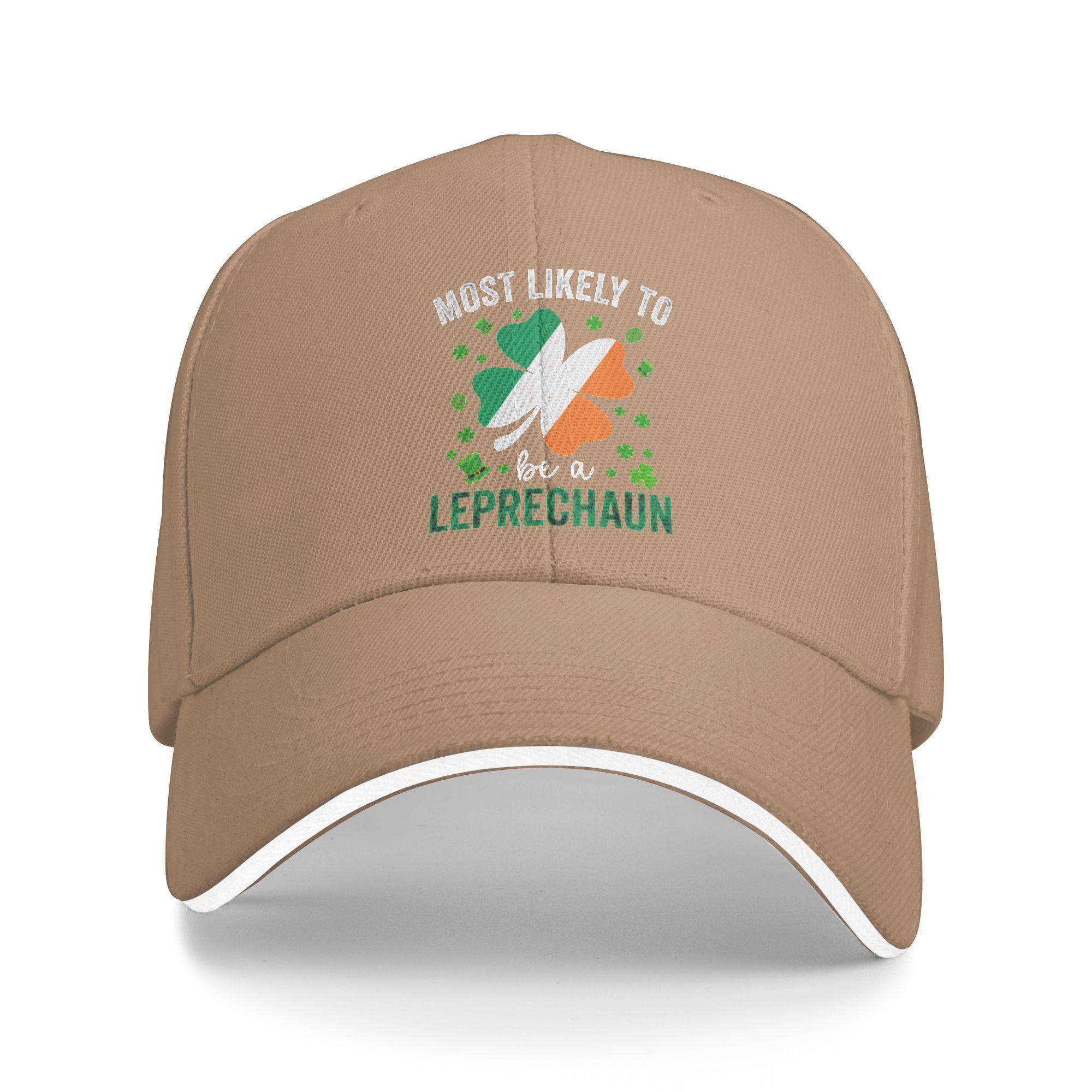 

St Patricks Day Baseball Cap Women Men Print Trucker Hat Summer Fitted Retro Outdoor Sports Sun Snapback Cap One Size хакі