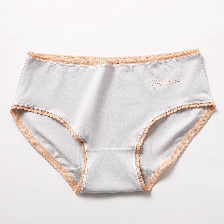 Lace Pure Cotton Honeycomb Antibacterial Women's Panties - Comfortable & Elastic