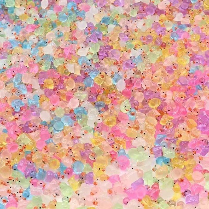 Rășină realizată manual cu desene animate de rață, lumina de noapte, decorare, simulare 3D, bijuterii, ornament, accesorii pentru casă, grădină de zâne