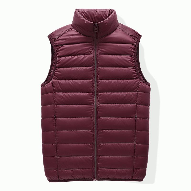 Leichte Herren-Daunenweste - Herbst/Winter Kollektion 2024, Trendiger Koreanischer Lässiger Stil, Weiße Entendaunenjacke